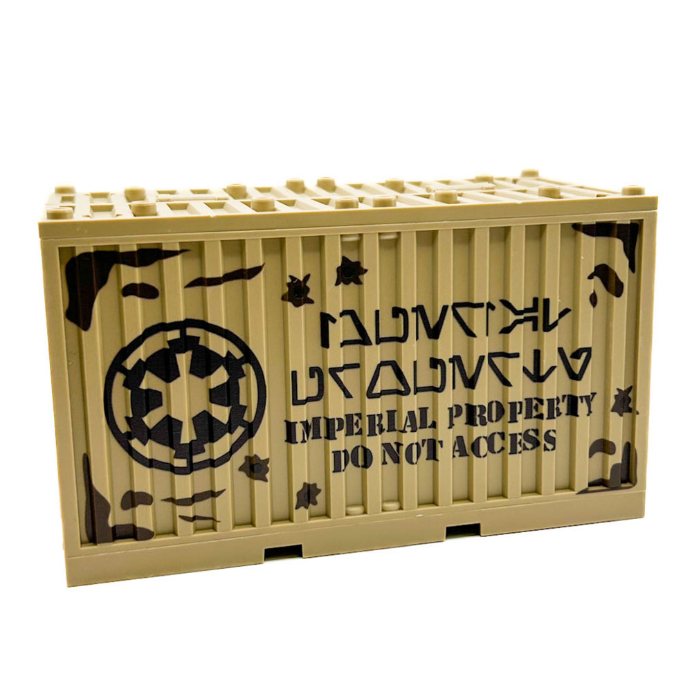 Custom Printed E-11 Blasters Imperial Cargo Shipping Container - LEGO Minifig Scale, Compatible (Online Order Only)