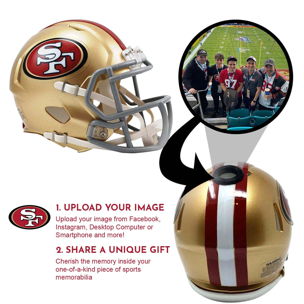 San Francisco 49ers NFL Mini Helmet - Picture Inside (Online Order Only) (ONLINE ORDER ONLY)