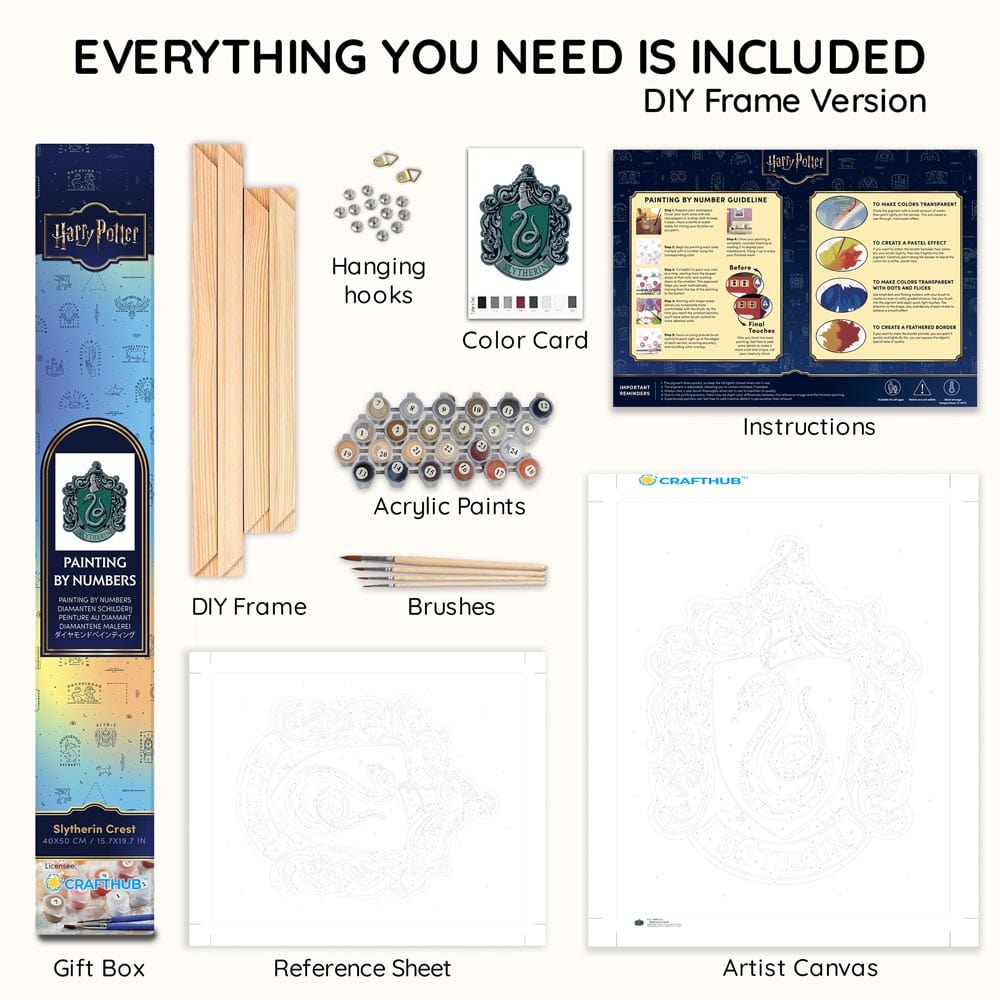 Slytherin Crest - Paint By Numbers Kit (ONLINE ORDER ONLY)