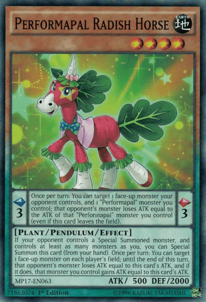 Performapal Radish Horse [MP17-EN063] Common (ONLINE ORDER ONLY)