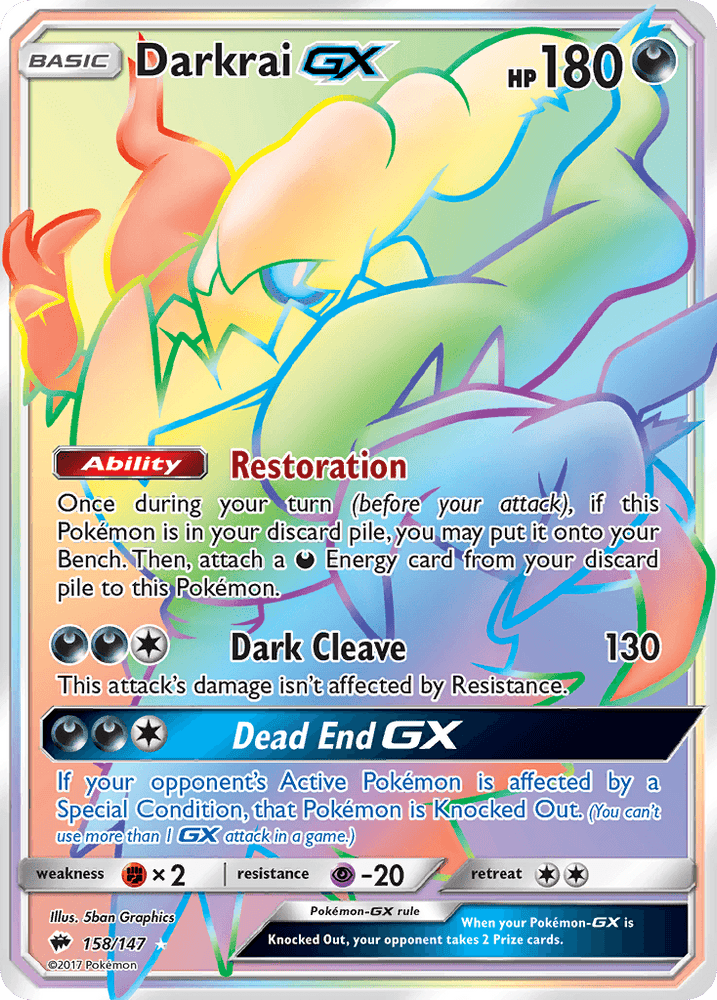 Darkrai GX (158/147) [Sun & Moon: Burning Shadows] (Online Only)
