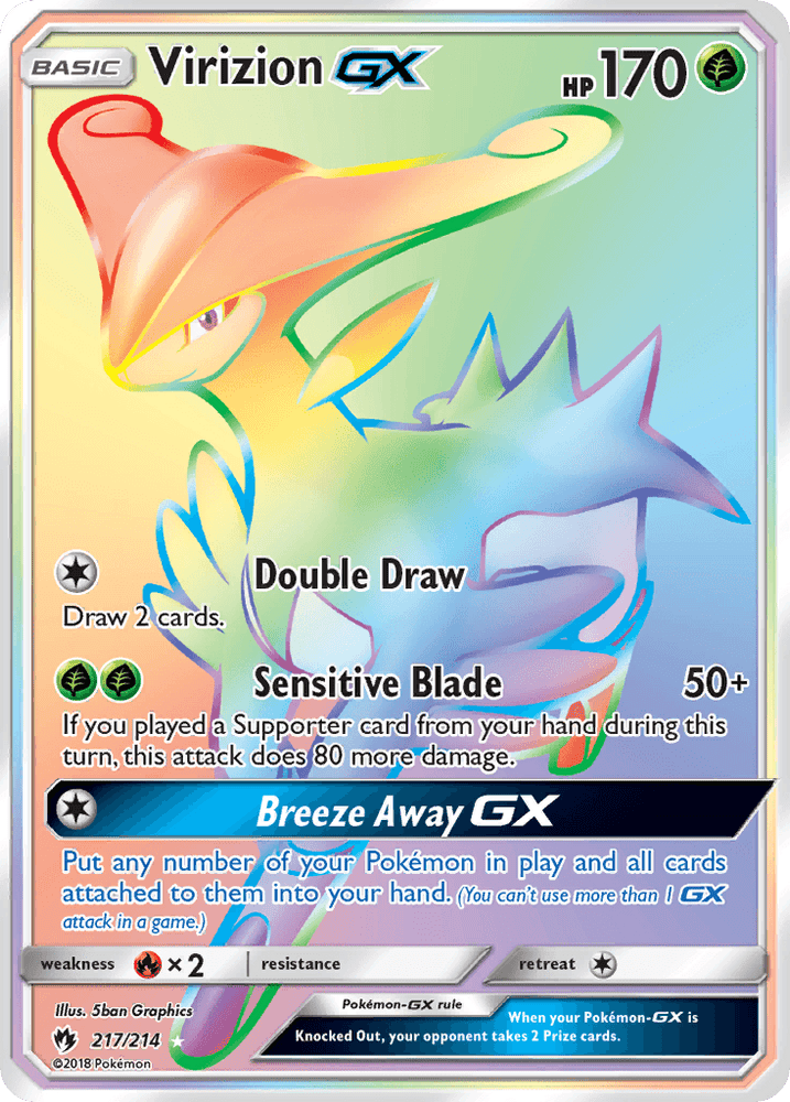 Virizion GX (217/214) [Sun & Moon: Lost Thunder] (Online Only)