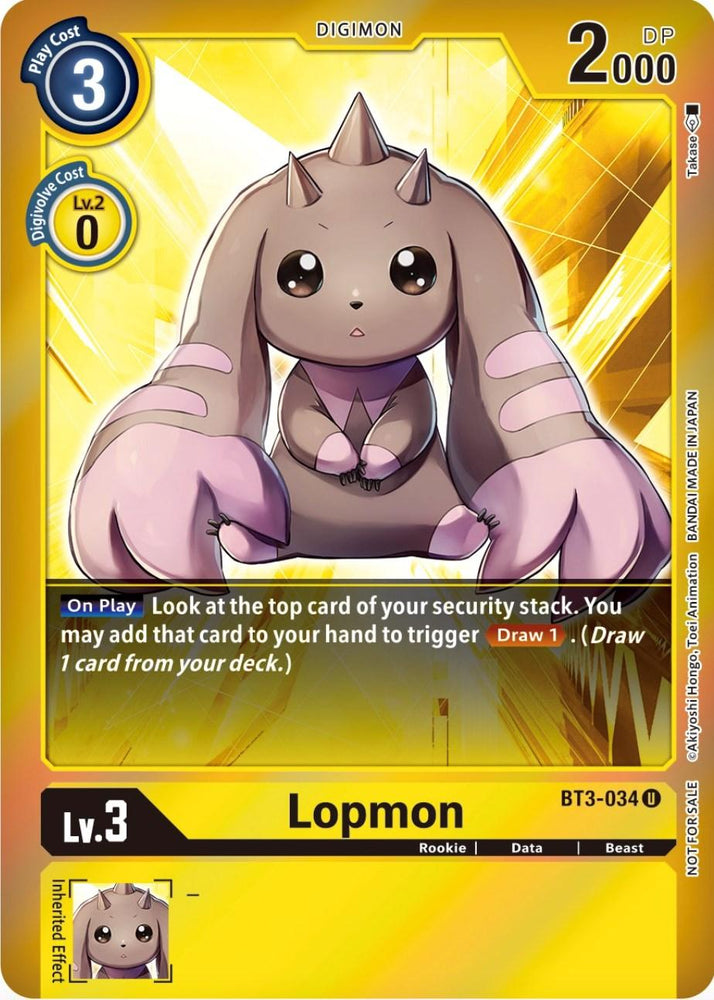 Lopmon [BT3-034] (Event Pack 4) [Release Special Booster Promos] (ONLINE ORDER ONLY)