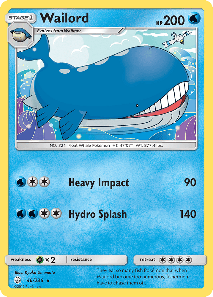 Wailord (46/236) [Sun & Moon: Cosmic Eclipse] (Online Only)