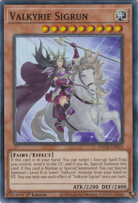 Valkyrie Sigrun [TOCH-EN023] Super Rare (ONLINE ORDER ONLY)