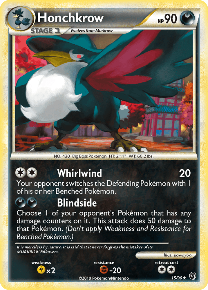 Honchkrow (15/90) [HeartGold & SoulSilver: Undaunted] (Online Only)