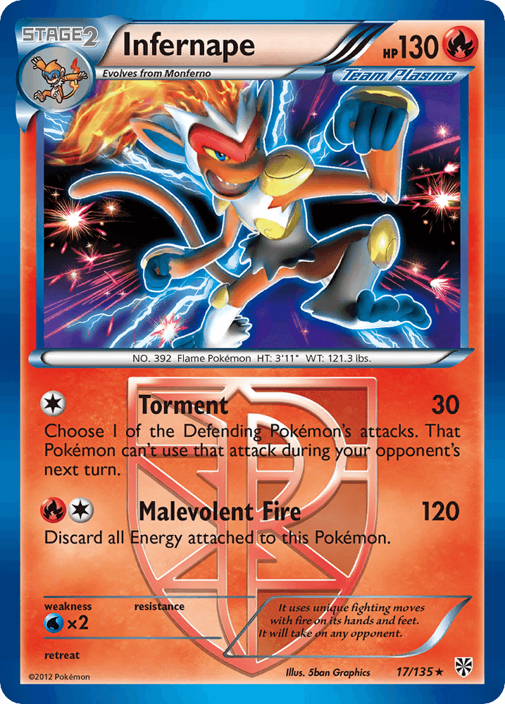 Infernape (17/135) [Black & White: Plasma Storm] (Online Only)