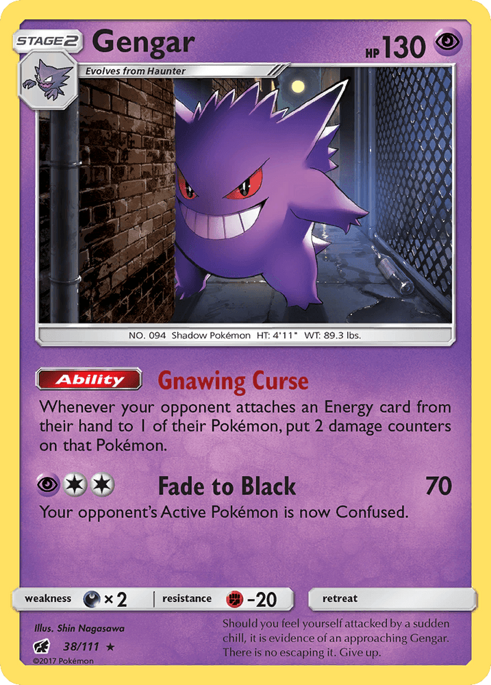 Gengar (38/111) [Sun & Moon: Crimson Invasion] (Online Only)