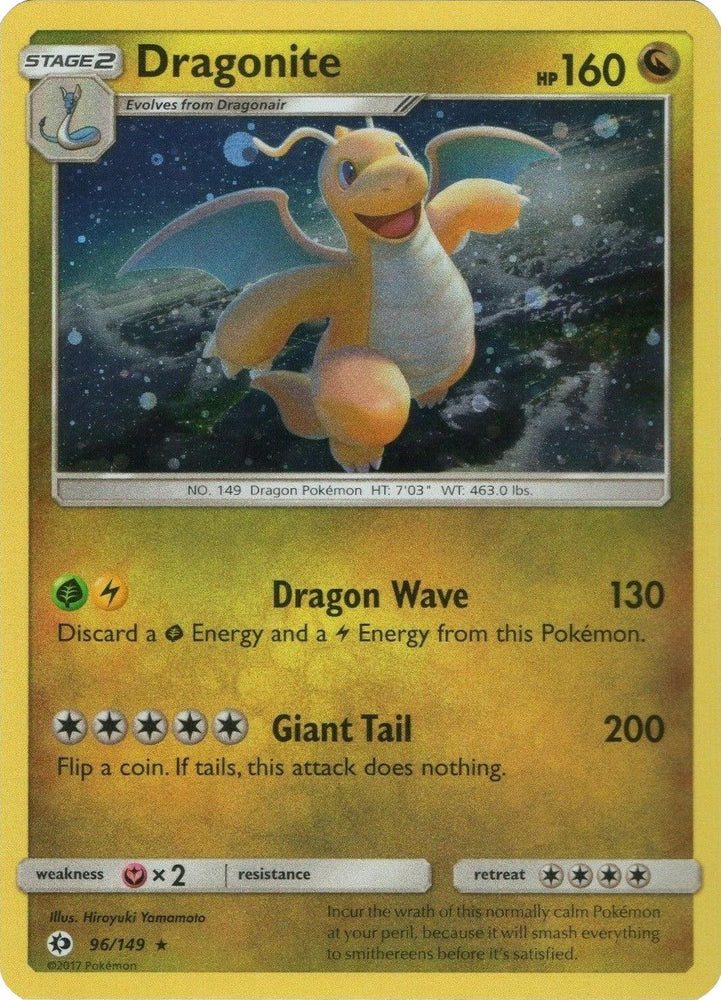 Dragonite (96/149) (Cosmos Holo) [Sun & Moon: Base Set] (Online Only)