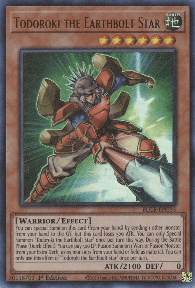 Todoroki the Earthbolt Star [BLCR-EN035] Ultra Rare (ONLINE ORDER ONLY)