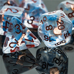 Bard (Violin) Clear Dice w/ Golden Violin 7-Dice Set Rpg (Online Only)