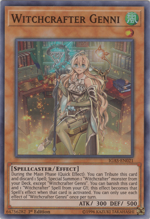 Witchcrafter Genni [IGAS-EN021] Super Rare (ONLINE ORDER ONLY)