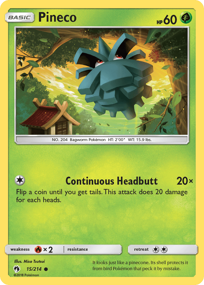 Pineco (15/214) [Sun & Moon: Lost Thunder] (Online Only)