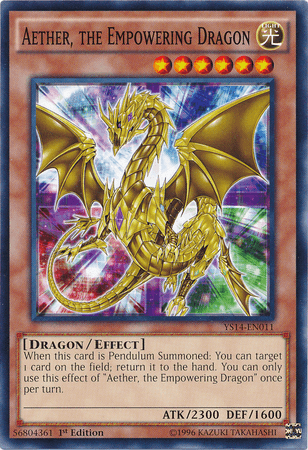 Aether, the Empowering Dragon [YS14-EN011] Common (ONLINE ORDER ONLY)