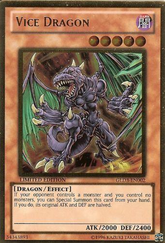 Vice Dragon [GLD3-EN002] Gold Rare (ONLINE ORDER ONLY)