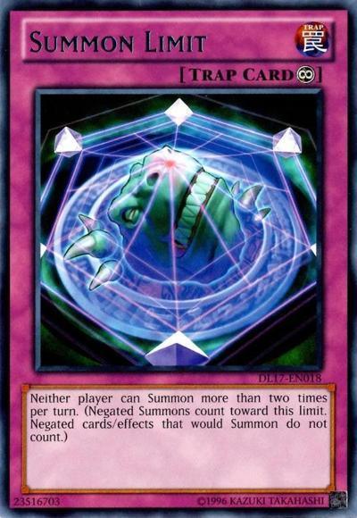 Summon Limit (Green) [DL17-EN018] Rare (ONLINE ORDER ONLY)