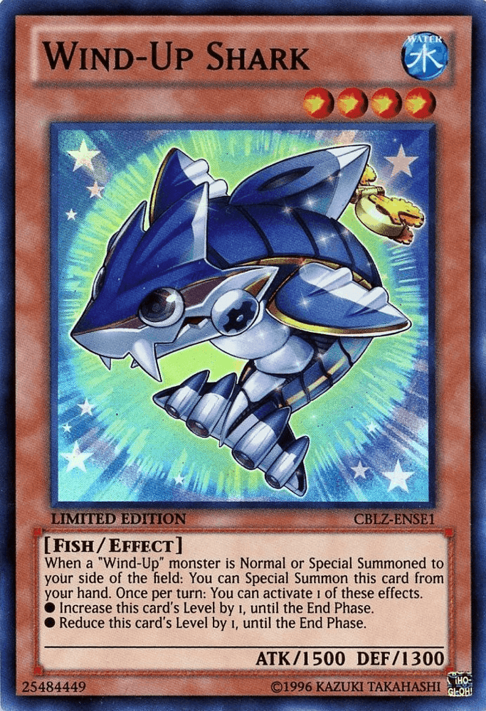 Wind-Up Shark [CBLZ-ENSE1] Super Rare (ONLINE ORDER ONLY)