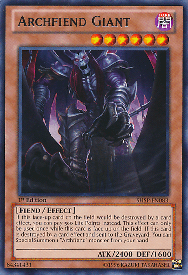 Archfiend Giant [SHSP-EN083] Rare (ONLINE ORDER ONLY)
