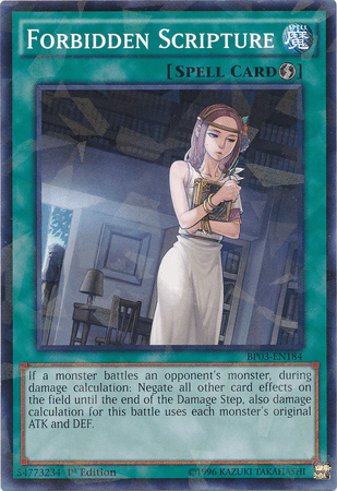 Forbidden Scripture [BP03-EN184] Shatterfoil Rare (ONLINE ORDER ONLY)