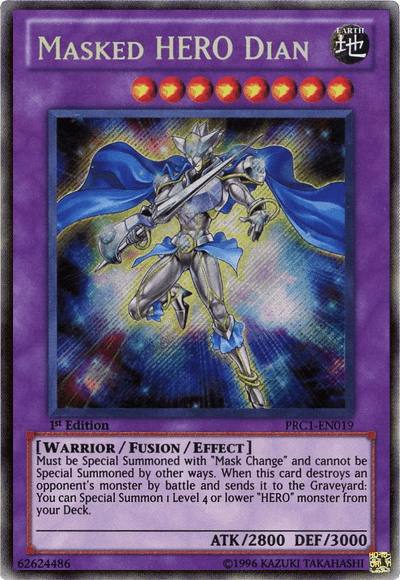 Masked Hero Dian [PRC1-EN019] Secret Rare (ONLINE ORDER ONLY)