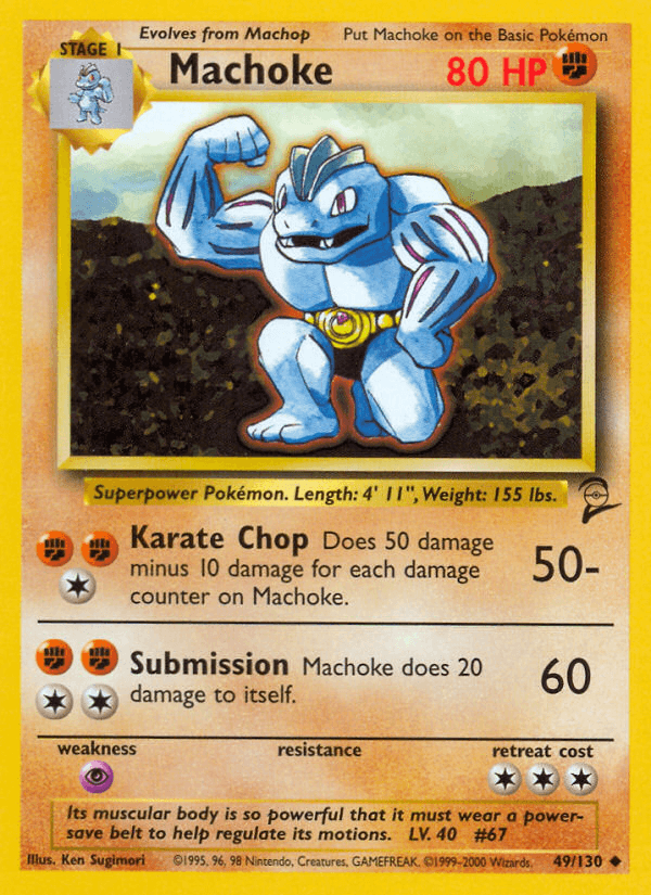 Machoke (49/130) [Base Set 2] (Online Only)