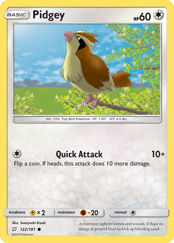 Pidgey (122/181) [Sun & Moon: Team Up] (Online Only)