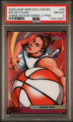 Graded 2024 Leaf Web Exclusives Kelsey Plum #39 Anime Nation Series 2 Pink /10 Basketball Card PSA 8 Near Mint (ONLINE ORDER ONLY)