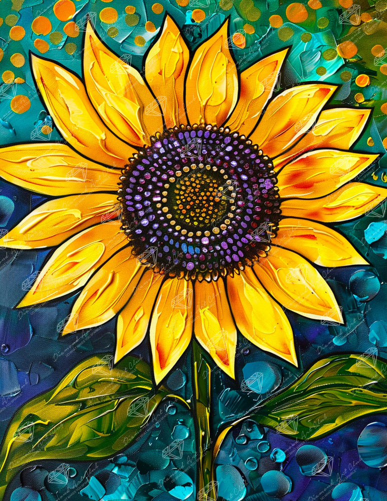 Diamond Art Club – Golden Majesty Sunflower Diamond Painting (Round Drill, 13" x 17") (ONLINE ORDER ONLY)