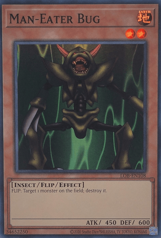 Man-Eater Bug (25th Anniversary) [LOB-EN108] Super Rare (ONLINE ORDER ONLY)