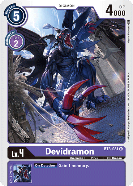 Devidramon [BT3-081] [Release Special Booster Ver.1.0] (ONLINE ORDER ONLY)