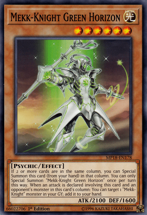 Mekk-Knight Green Horizon [MP18-EN178] Common (ONLINE ORDER ONLY)
