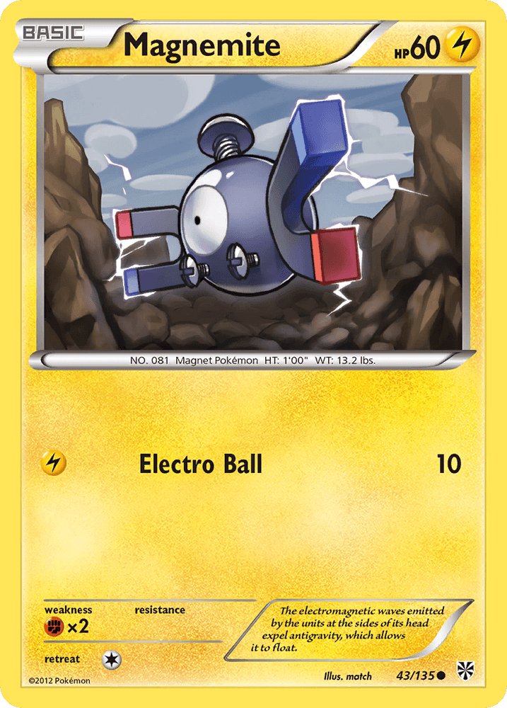 Magnemite (43/135) [Black & White: Plasma Storm] (Online Only)
