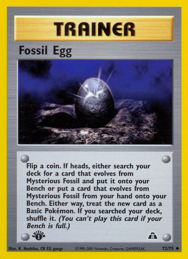 Fossil Egg (72/75) [Neo Discovery 1st Edition] (Online Only)