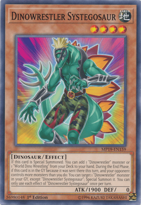 Dinowrestler Systegosaur [MP19-EN159] Common (ONLINE ORDER ONLY)