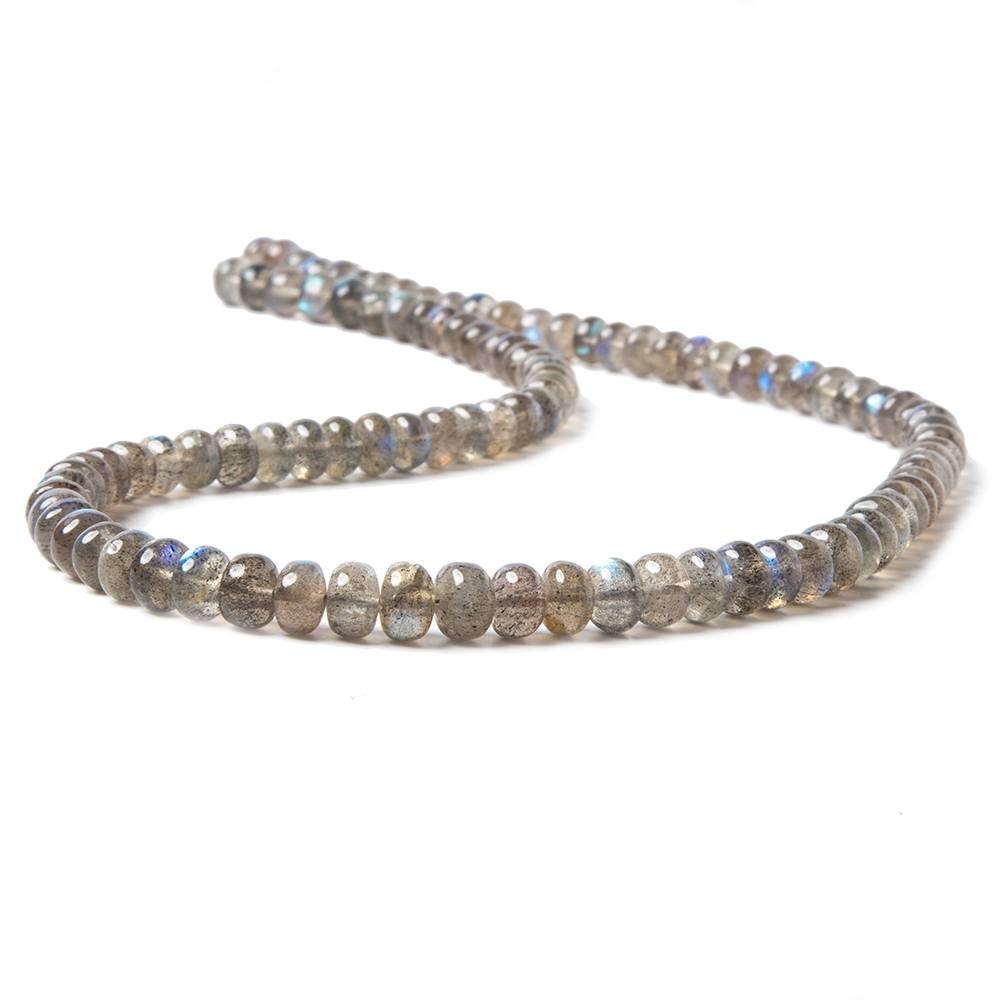 6.5-8.5mm Labradorite Beads Plain Rondelles 16 Inch 85pieces (ONLINE ORDER ONLY)