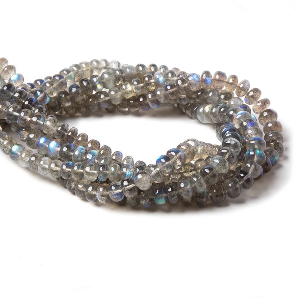 6.5-8.5mm Labradorite Beads Plain Rondelles 16 Inch 85pieces (ONLINE ORDER ONLY)