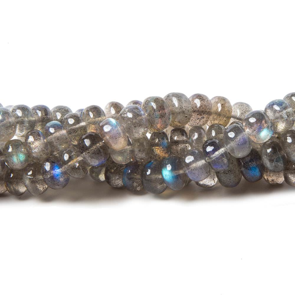6.5-8.5mm Labradorite Beads Plain Rondelles 16 Inch 85pieces (ONLINE ORDER ONLY)