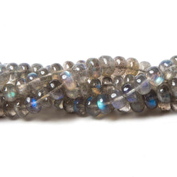 6.5-8.5mm Labradorite Beads Plain Rondelles 16 Inch 85pieces (ONLINE ORDER ONLY)