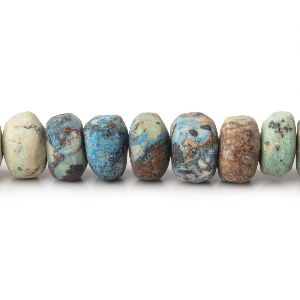 7mm Matte Chrysocolla plain Rondelle Beads 7.5 inch 45 pieces (ONLINE ORDER ONLY)