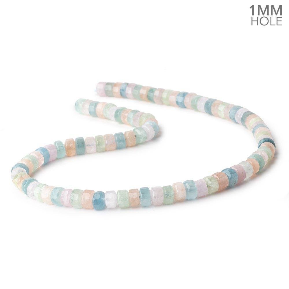 7mm Multi Beryl Hexagon Tube Beads 16 inch 88 pieces (ONLINE ORDER ONLY)