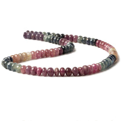 7mm Multi-colored Sapphire And Ruby Plain Rondelle 16 inch 88 pieces (ONLINE ORDER ONLY)