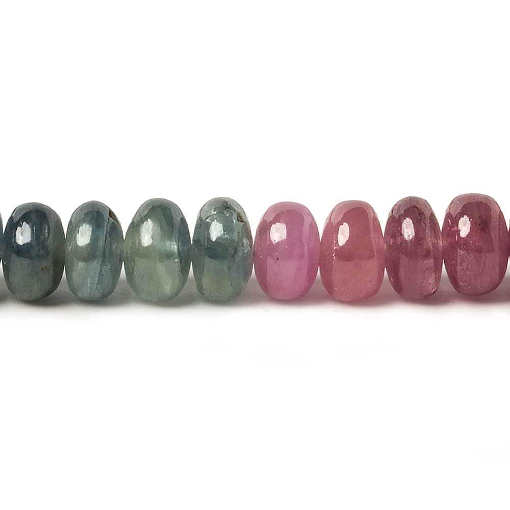 7mm Multi-colored Sapphire And Ruby Plain Rondelle 16 inch 98 pieces (ONLINE ORDER ONLY)