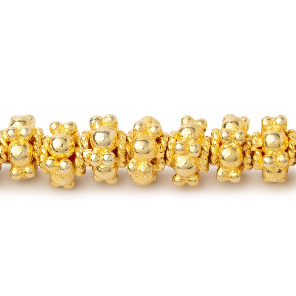 7mm Multi Daisy Spacer Beads 8 inch 44 pieces