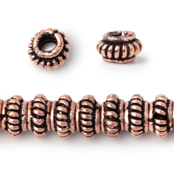 7mm Pinwheel Spacer Beads with 3mm Large Hole 8 inch Strand