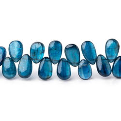 7x4-8x5mm Blue Kyanite Plain Pear Beads 7.5 inch 56 pieces