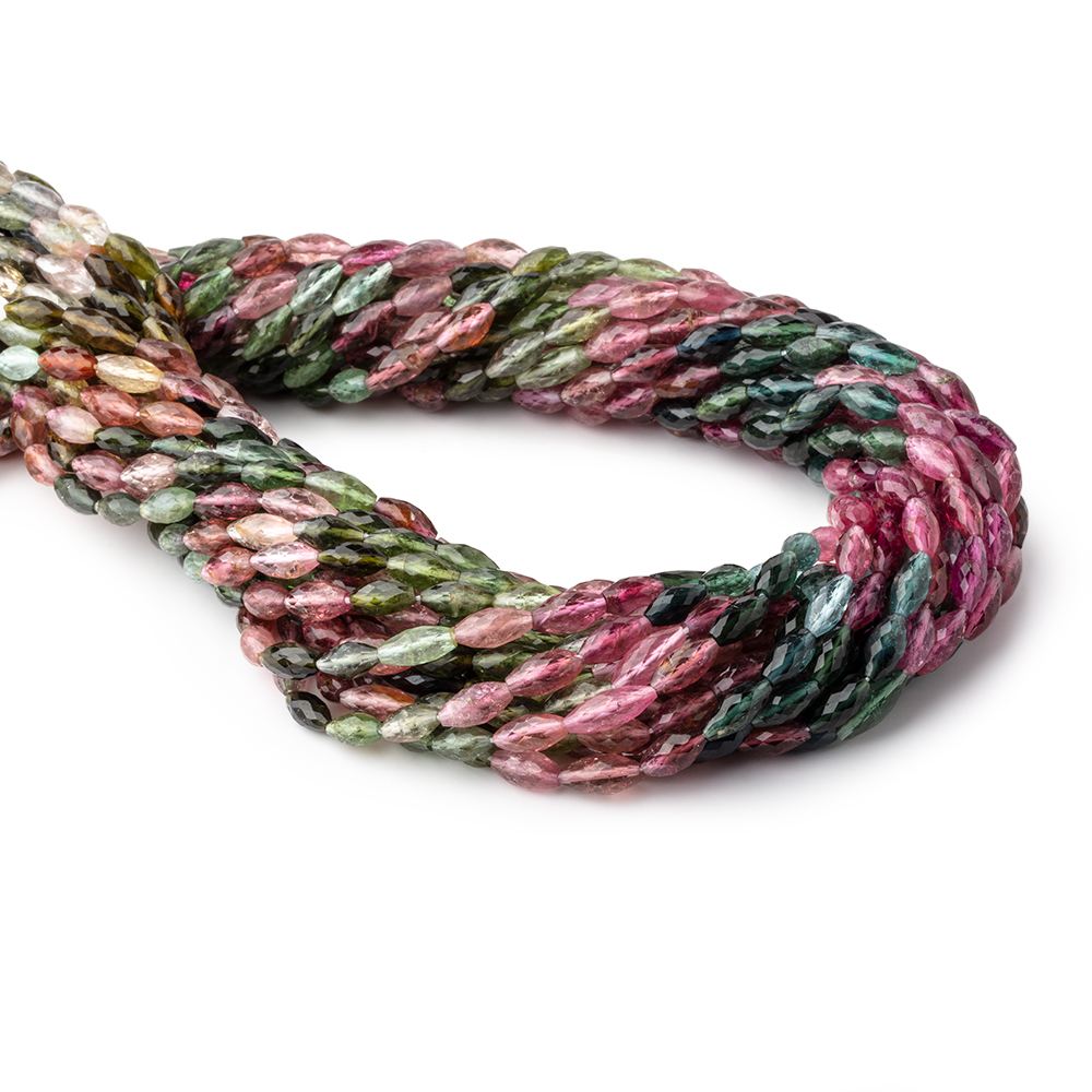 7x4-9x4mm Multi Color Tourmaline Faceted Marquise Beads 15 inch 48 pieces AA (ONLINE ORDER ONLY)