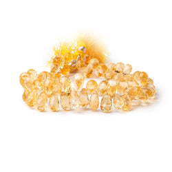 7x5-10x6mm Citrine Faceted Tear Drop 8 inch 55 Beads (ONLINE ORDER ONLY)