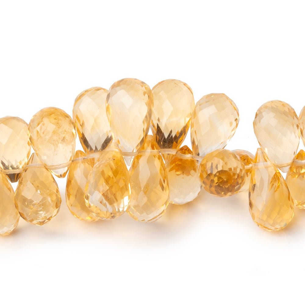 7x5-10x6mm Citrine Faceted Tear Drop 8 inch 55 Beads (ONLINE ORDER ONLY)