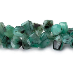 7x5-11x8mm Brazilian Emerald Faceted Freeform Beads 6.5 inch 65 pieces (ONLINE ORDER ONLY)