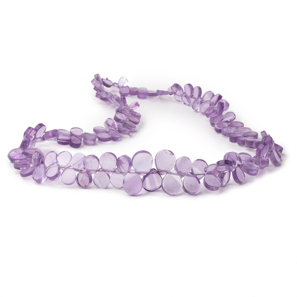 7x5-12x10mm Amethyst Plain Pear Beads 18 inch 138 pieces